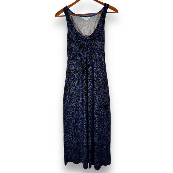 Boden Classic Blue Paisley Sleeveless V Neck Midi Dress 2P - Picture 3 of 8